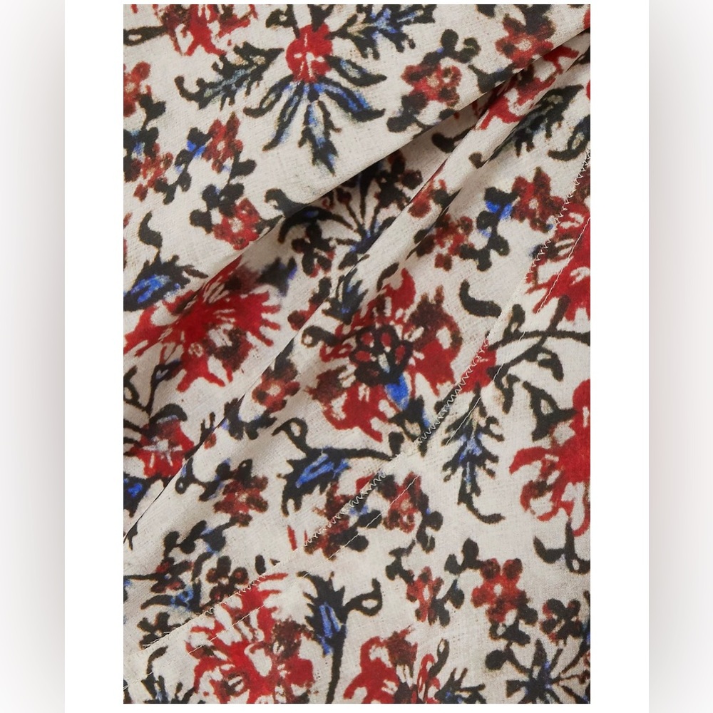 ISABEL MARANT Arodie ruched floral-print silk-blend crepe dress ✨NWT✨ - Picture 5 of 8
